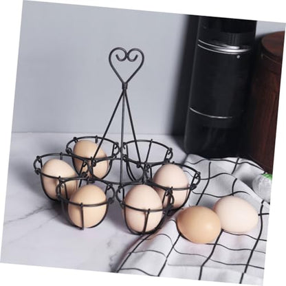 Zerodeko Desktop Stand Desktop Stand Egg Skelter Modern Egg Holder Countertop Freestanding Display Wired Countertop Holder Kitchen Storage Rack for Fresh s Basket Tray Basket Tray