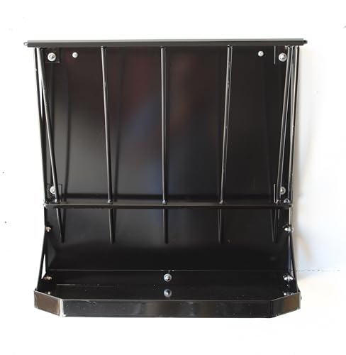 Premium Wall-Mount Metal Hay Feeder for Goats and Sheep - Essential Goat Supplies and Accessories for Barns, Pens, and Livestock Shelters. | Heavy duty made in USA wall mounted large capacity easy to install
