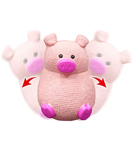 Latex with Rubber Tumbler Dog Toy 5" H (Pig)