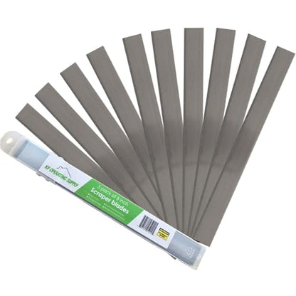8" Replacement Floor Scraper Blades 10-Pack - Angled Demolition Scraper Blades for Efficient Flooring Removal and Demolition Razors - Compatible with Telescoping Floor Scrape - by KP Operating Supply - size: Pack of 10
