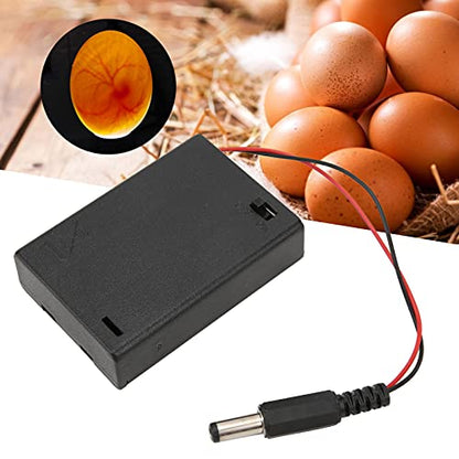 Egg Candler Tester, Bright Cool LED Light Candling Lamp Rechargeable Egg Monitoring Tester with Extension Line for Monitoring Eggs Development (Battery Box) - size: battery box