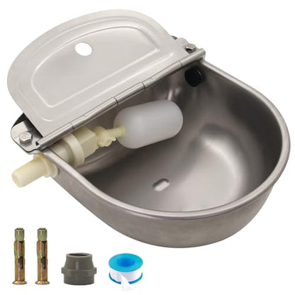 Automatic Dog Feeder Trough Bowl Dispenser Waterer for Pet Dog Horse Cattle Goat Sheep Water Stainless Steel Farm Tool