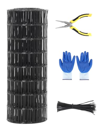 Wire Fence,24 Inch x 60 Foot,2x3 Inch 16GA,Garden Border Fencing Roll Vinyl Coating Metal Wire Mesh for Yard Vegetable Plant Protection Poultry Netting - size: 2" x 3" 16GA 2'×60'