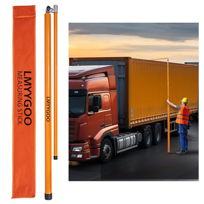 20FT Load Height Measuring Stick with Carrying Bag, Retractable Height Stick for Trucks, Truck Height Measuring Stick with Adjustable Pole, Accurately for Trucks, Car Haulers