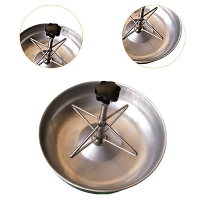 Pig Trough,Food Feeder,Stainless Steel Food Dispenser,Farm Supplies Tray,Small Animals Fodder Slot,Pig Feeder for Farm Piglet, Dia 28cm - size: Dia 28cm