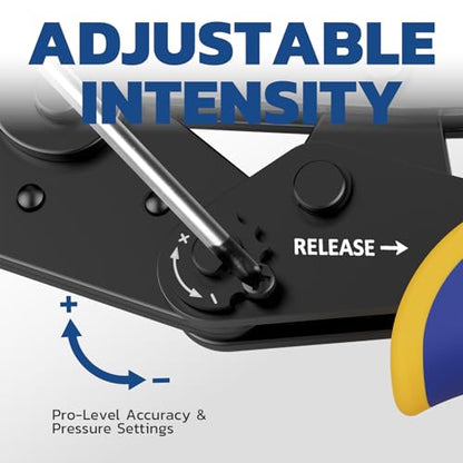 Haisstronica Crimping Tool for Non-Insulated Open Barrel Terminals Receptacles,AWG 22-10 Ratchet Wire Crimper Tool,Wire Terminal Crimper HS-5327