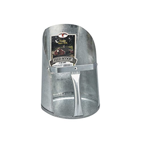 Miller Feed Scoop 3 Qt Galvanized, Steel