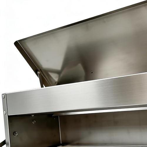 Treadle Feeder for Chickens - Rainproof Trough with Lid,Automatic Treadle Chicken Feeder - for Garden Farm Coop Outdoor Habitat Enclosure Backyard