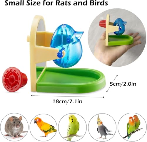 Rat Enrichment Foraging Toys, Interactive Puzzle Slow Feeder Treat Dispenser, Hanging Cage Accessories, Easy-Clean Rodent Toys for Rat Mice, Bird Foraging Toy for Parakeet Conure (1Pcs)