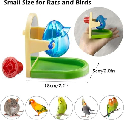 Rat Enrichment Foraging Toys, Interactive Puzzle Slow Feeder Treat Dispenser, Hanging Cage Accessories, Easy-Clean Rodent Toys for Rat Mice, Bird Foraging Toy for Parakeet Conure (1Pcs)