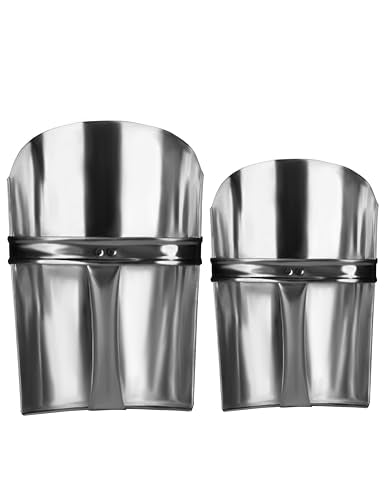 Tackmore 2/Pack Galvanized Feed Scoops for Horses,Feed Scoop for Livestock Heavy Duty Stackable 2 Sizes Metal Feed Scoop