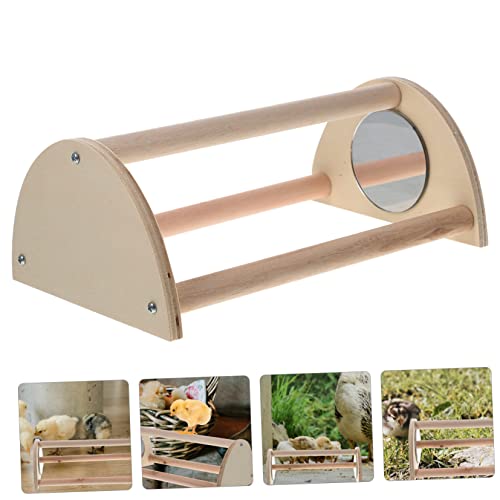 Mikikit Wooden Chick Perch Strong Chicken Roosting Bar for Brooder Adjustable Chicken Standing Stand for Hens and Chicks Easy Installation