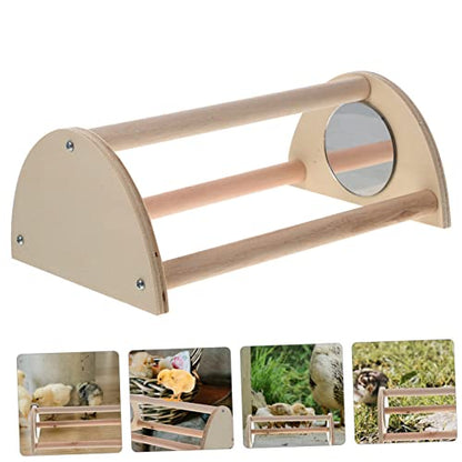 Mikikit Wooden Chick Perch Strong Chicken Roosting Bar for Brooder Adjustable Chicken Standing Stand for Hens and Chicks Easy Installation