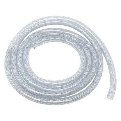 Gloxco Clear Braided PVC Tubing, Food Grade, Heavy Duty Reinforced Hose, 3/8" ID, 10 Ft Length - size: 3/8" x 10 Ft