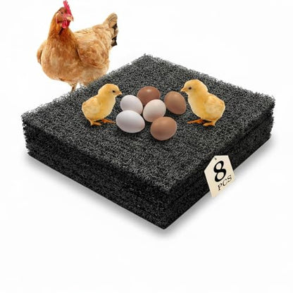 Chicken Nesting Box Pads | 8PC Washable Nesting Mats (12"x12") - Durable Plastic Coop Liners, Odor-Proof Chicken Bedding for Indoor/Outdoor Laying Boxes (8pack-Gray) - size: 8pack-Gray