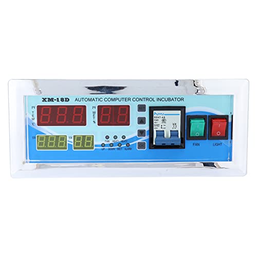 AUNMAS 180-240V XM18D Egg Incubator Temperature Controller, Full-Automatic Temperature Humidity Controller Machine System with LCD Display for Chicken Birds Ducks Geese Pigeons