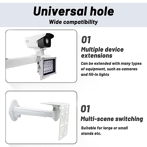 CCTV Mount Bracket, L-Shape Security Mount Plate, Universal Wall Ceiling Mounting Brackets for PTZ and Dome Cameras