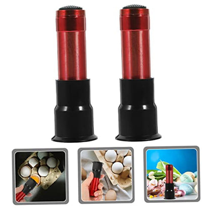 BESPORTBLE 2pcs Incubator Egg Candler for Chickens Quail Eggs Farm Supply Cool Led Light No Heat Damage - color: Red