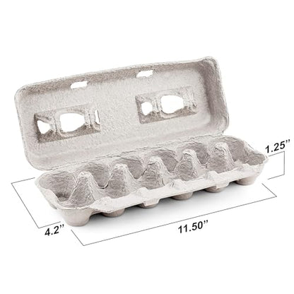 MT Products Blank Natural Pulp Egg Cartons Holds Up to Twelve Eggs - 1 Dozen - Strong Sturdy Egg Crate Cardboard Material Perfect For Storing Extra Eggs (25 Pieces) - Made in the USA - size: Standard