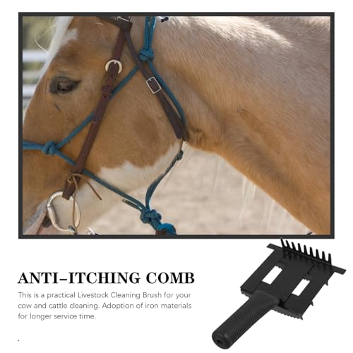 Cattle Grooming Brush Metal Itching Tool for Cows and Sheep Comfortable Grip for Hair Removal and Skin Care for Long-term Use