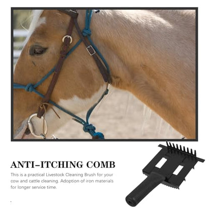 Cattle Grooming Brush Metal Itching Tool for Cows and Sheep Comfortable Grip for Hair Removal and Skin Care for Long-term Use