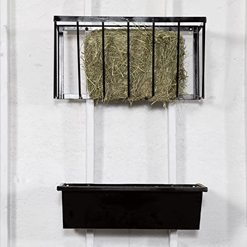 Amish Made in Lancaster PA, Feed Trough and Hay Rack | Wall Mount Feeder for Horses, Goats and Sheep