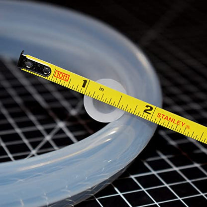 Ultra Clear Platinum Silicone Tubing - Food & Medical Grade - High Temp Hose (25 Feet, 3/8" ID x 5/8" OD) - size: 3/8" ID x 5/8" OD