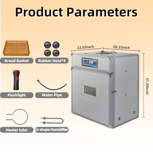 88 Egg Digital Cabinet Incubator，Poultry Hatching Breeding Cabinet Incubator for Auto Egg Turning, Temp/Humidity Control, Thermostatic for Chicken/Duck/Goose/Quail Bird. - size: 88 eggs 145L