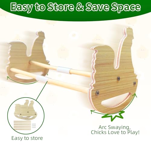 Chicken Perch for Coop Roosting Bar: Chick Toys Stand Pine Wood Rooster Perches for Brooder for Baby Chicks