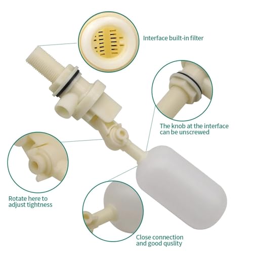 3pcs Farm Cattle Sheep Dog 1/2" Automatic Waterer Bowl Float Valve Plastic Fish Tank Aquarium Water