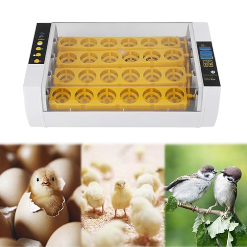 24 Egg Digital Incubator with Automatic Turner, LED Humidity Display for Chicken Duck Goose Bird Hatching