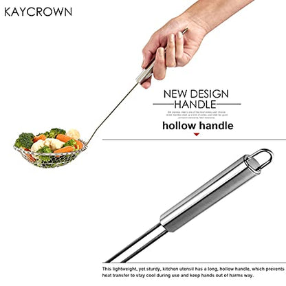 Best Utensils Asian Kitchen Stainless Steel Spider Strainer Professional Wire Skimmer with Spiral Mesh (5-Inch Strainer Basket)… - size: 5-Inch