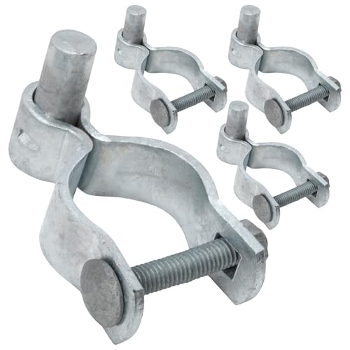 VIVIDA 2-7/8" Chain Link Gate Hinge, Galvanized Male Post Hinge, for 2-7/8" OD Post, Chain Link Fence Hardware, 4 PCS - size: 2-7/8" (4 PCS)