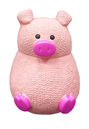 Latex with Rubber Tumbler Dog Toy 5" H (Pig)