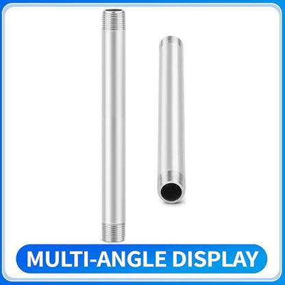 ChillWaves 304 Stainless Steel Pipe Fitting, Nipple Cast Pipe 1" NPT Male x 1" NPT Male Thread 10" Length(250MM)(1-PACK) - size: 1" NPT, style: 10" Length(250MM)