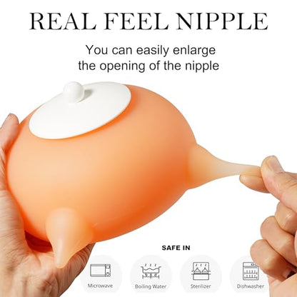 Doggiema Puppy Milk Feeder Nipple Puppy Bottle Puppy's feeders - size: L size for Medium/Large Puppy