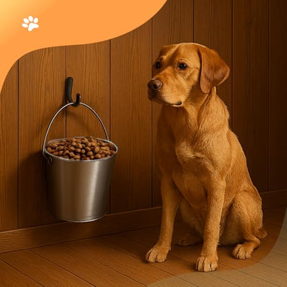 ADVANCE PET PRODUCTS 13 Quart Heavy Duty Stainless Steel Flat Side Bucket | Durable Food & Water Pail for Dogs, Cats, Kennels, Cages and Critter Crates | Multi-Purpose Bucket - size: 13 Quart - Not Hooked