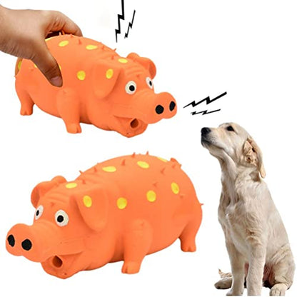ASHATA Rubber Pig Squeaky Dog Toy Interactive Chew Toy for Dogs,Protect Teeth and Relieve Boredom for Small Medium Large Dogs (ASHATAbwazkre9vu-10344695)