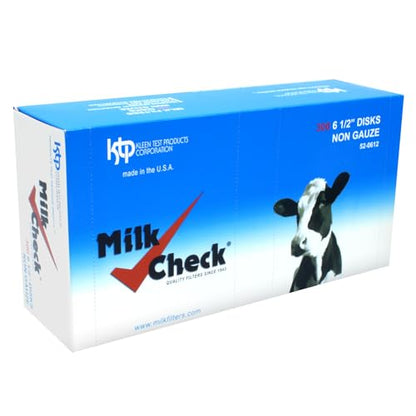 Milk Check 6.5" Disk Filter Non-Gauze (300 Filters) - Since 1944