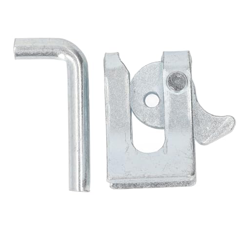 5 Sets Pig Fence Door Latch, Thickened Galvanized Steel Plate Farm Gate Latch with an L Lock Bolt Hardware Gate Locks for Farrowing Bed Farm Gate (Wall Thickness 4.5mm)