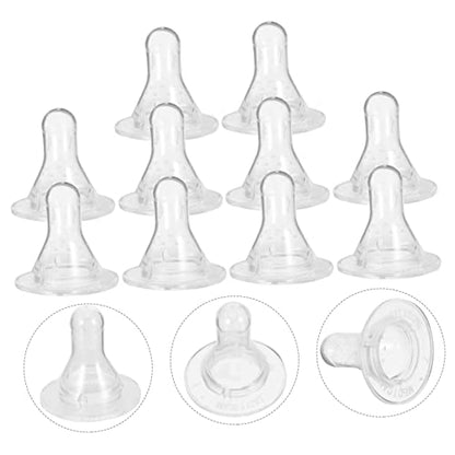 UKCOCO Lamb Feeding Nipples, 10-Pack Thickened Milk Bottle Teats Suitable for Sheep and Goat Nursing, Sturdy PET Feeding Supplies for Small Animals