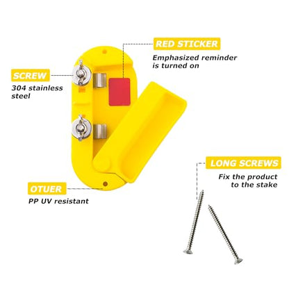 Cut Off Switch Electric Fence Switch of Plastic Single Pole-Yellow 2 Pack - style: 2 Pack