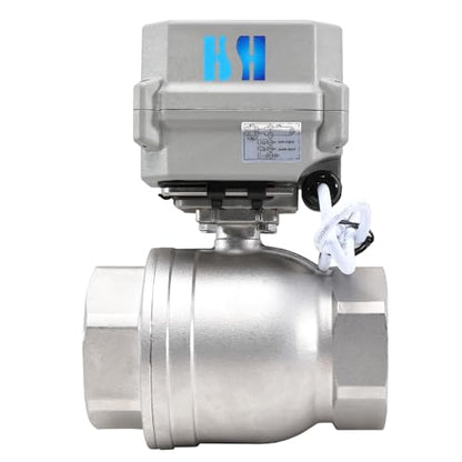 2" DN50 NPT 2 Way 12VDC 9-24VAC/DC Stainless Steel Normally Closed Electrical On/Off Motorized Ball Valve
