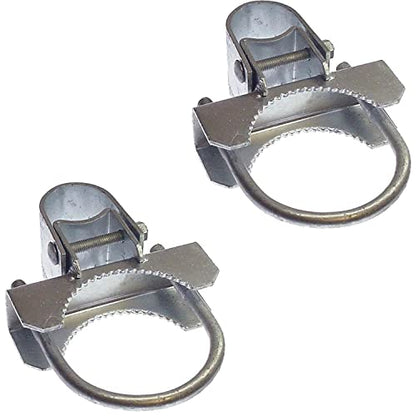 Chain Link Fence Bull Dog Commercial Duty Gate Hinge-for 6-5/8" Outside Diameter Gate Post/Pipe & 1-5/8 Thru 1-7/8" Gate Frames -Galvanized Chain Link Post Gate Hinge -Includes Nuts/Bolts (2 Pak) - size: 6-5/8" Post - 2 Pack