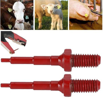 Ear Tag Nail, 2Pcs Ear Tag Pin Universal Livestock Identification Tool Ear Tagger Needle Marking Tools for Pig Cattle Sheep(Chiodo per marchio auricolare in lega)