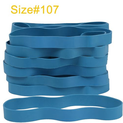 AIWOQI Rubber Bands Size#107 Heavy Duty Big Wide rubber band 30PCS Elastic Bands for Office Supply Trash Can File Folders Litter Box Rubber Bands (Blue) - color: Blue