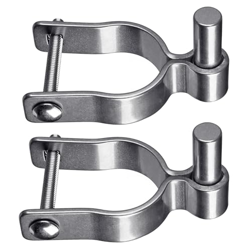 Insaga 304 Stainless Steel Chain Link Fence Parts (2 Pack) - Male Post Hinges for Outer Diameter 2-3/8" Fence, Farm Gates with 5/8" Pintle, Rust-Resistant Outdoor, Bolts/Nuts Included - color: Male-2-3/8''-2pcs