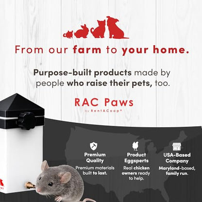 RAC Paws by RentACoop 32oz (1 Liter) Small Animal Drinker with No-Drip Brass Nozzle - Suitable for Small Pets, Bunnies, Hamsters, Guinea Pigs, Hedgehogs, Rabbits, Chinchillas, Mice and Rats - size: 32 OZ