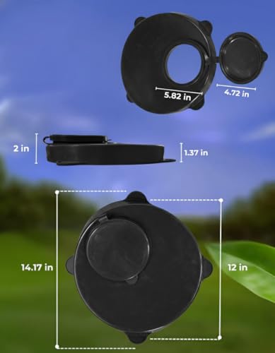 Skywin 5 Gallon Bucket Lid, Rubber Seal Lid, Wood Pellet Storage Containers, Bird Seed Container, Lump Charcoal Storage, Weather Resistant Rubber (Bucket Not Included) (Black) - color: Black