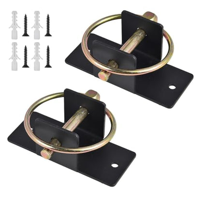 Water Bucket Hooks | Grain Feed Hanger with Pin | Quick Release Bucket Hooks - for Stall Stable Barn Fence Kennel Tractor Horse Livestock